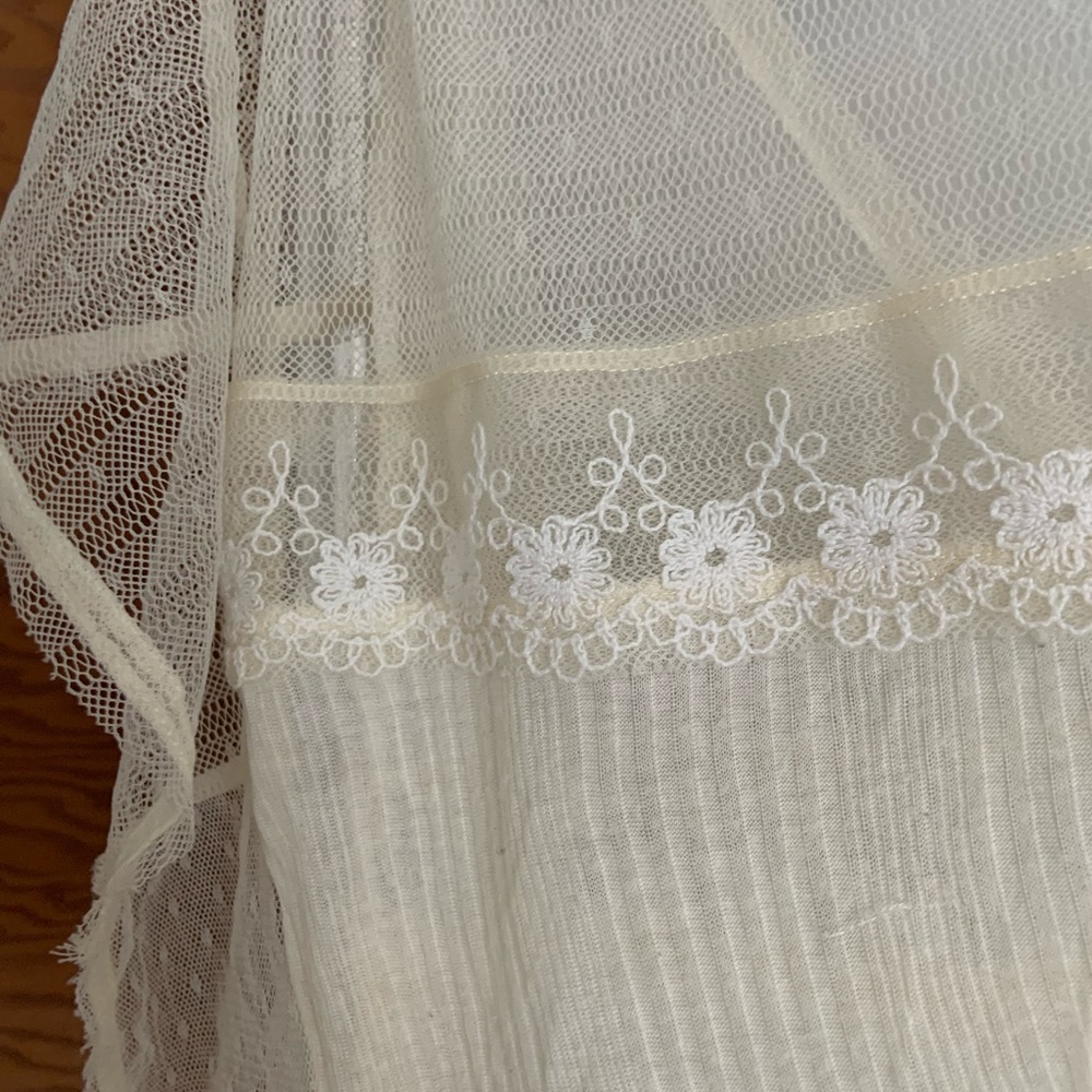 Free People Ivory Lace Blouse - Picture 4 of 5